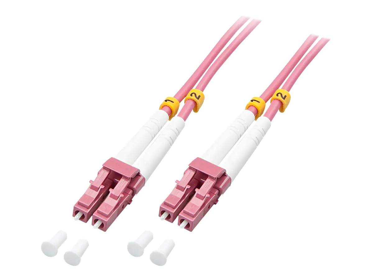Lindy - Patch-Kabel - LC Multi-Mode (M) zu LC Multi-Mode (M) - 5 m - Glasfaser - Duplex - 50/125 Mikrometer - OM4 - halogenfrei - lila Lindy - Patch-Kabel - LC Multi-Mode (M) zu LC Multi-Mode (M) - 5 m - Glasfaser - Duplex - 50/125 Mikrometer - OM4 - halogenfrei - lila
