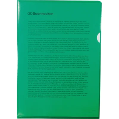 Soennecken Sichthülle 1513 DIN A4 PP grün 100 St./Pack. Soennecken Sichthülle 1513 DIN A4 PP grün 100 St./Pack.