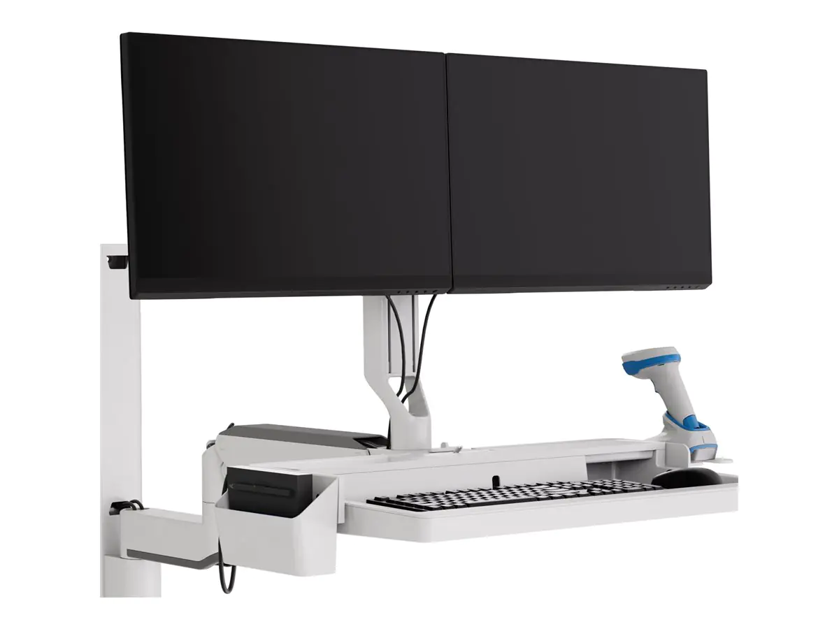 Ergotron CareFit - Montagekomponente (Bogen) - für 2 LCD-Displays - weiß - Bildschirmgröße: bis zu 61 cm (bis zu 24 Zoll) 98-650-251