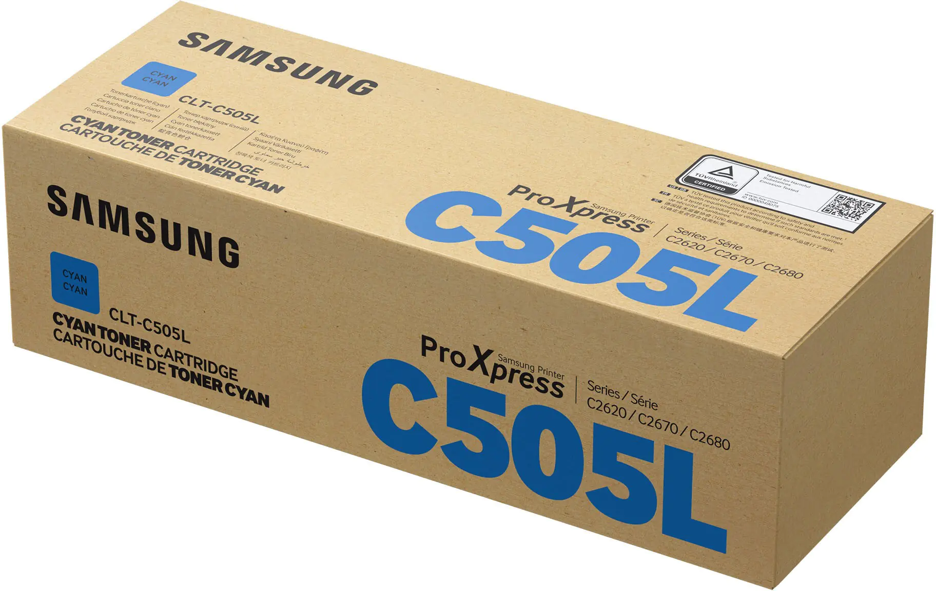 Samsung CLT-C505L - Hohe Ergiebigkeit - Cyan - Original - Tonerpatrone (SU035A) - für ProXpress SL-C2620DW, SL-C2670FW, SL-C2680FX Samsung CLT-C505L - Hohe Ergiebigkeit - Cyan - Original - Tonerpatrone (SU035A) - für ProXpress SL-C2620DW, SL-C2670FW, SL-C2680FX