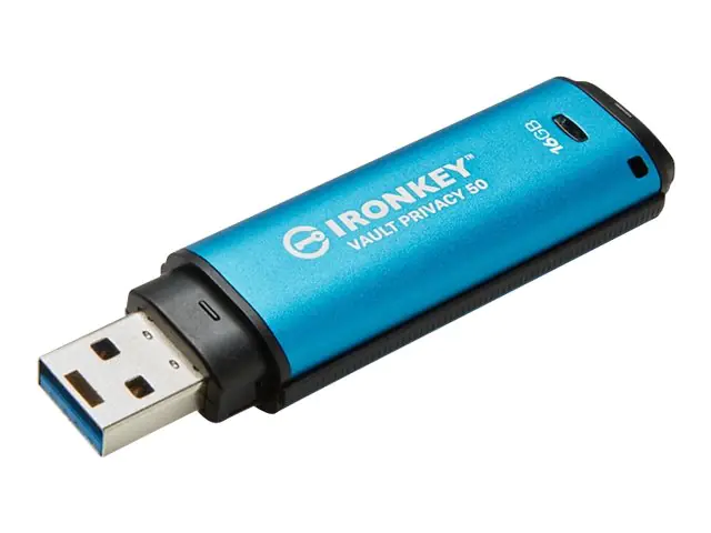 Kingston IronKey Vault Privacy 50 Series - USB-Flash-Laufwerk - verschlüsselt - 16 GB - USB 3.2 Gen 1 - TAA-konform