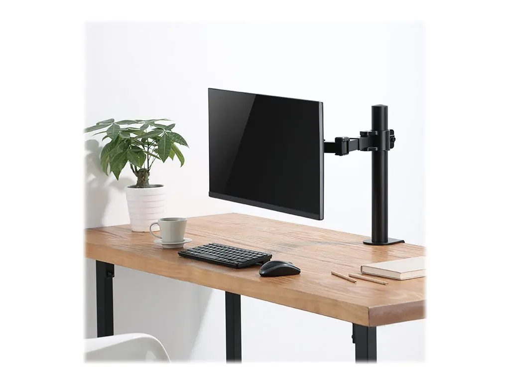 LogiLink - Befestigungskit - einstellbarer Arm - für LCD-Display - Stahl - Schwarz - Bildschirmgröße: 43.2-81.3 cm (17"-32") - Tischmontage