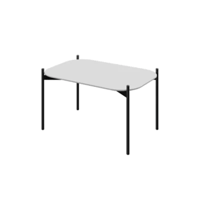 Paperflow Beistelltisch MEET 750 x 400 x 500 mm (B x H x T) MDF weiß