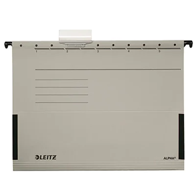 Leitz Hängetasche ALPHA® DIN A4 275g/m² Pendareckarton, recycelt grau 25 St./Pack. Leitz Hängetasche ALPHA® DIN A4 275g/m² Pendareckarton, recycelt grau 25 St./Pack.