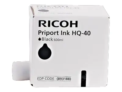 Ricoh HQ40 - 5er-Pack - 600 ml - Schwarz - Original - Tintenpatrone - für Priport DX4542, JP4500