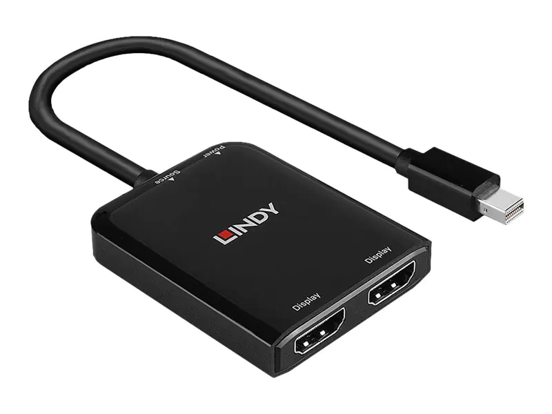 Lindy - Video-/Audio-Splitter - MST hub, Mini DisplayPort - 2 x HDMI - Desktop