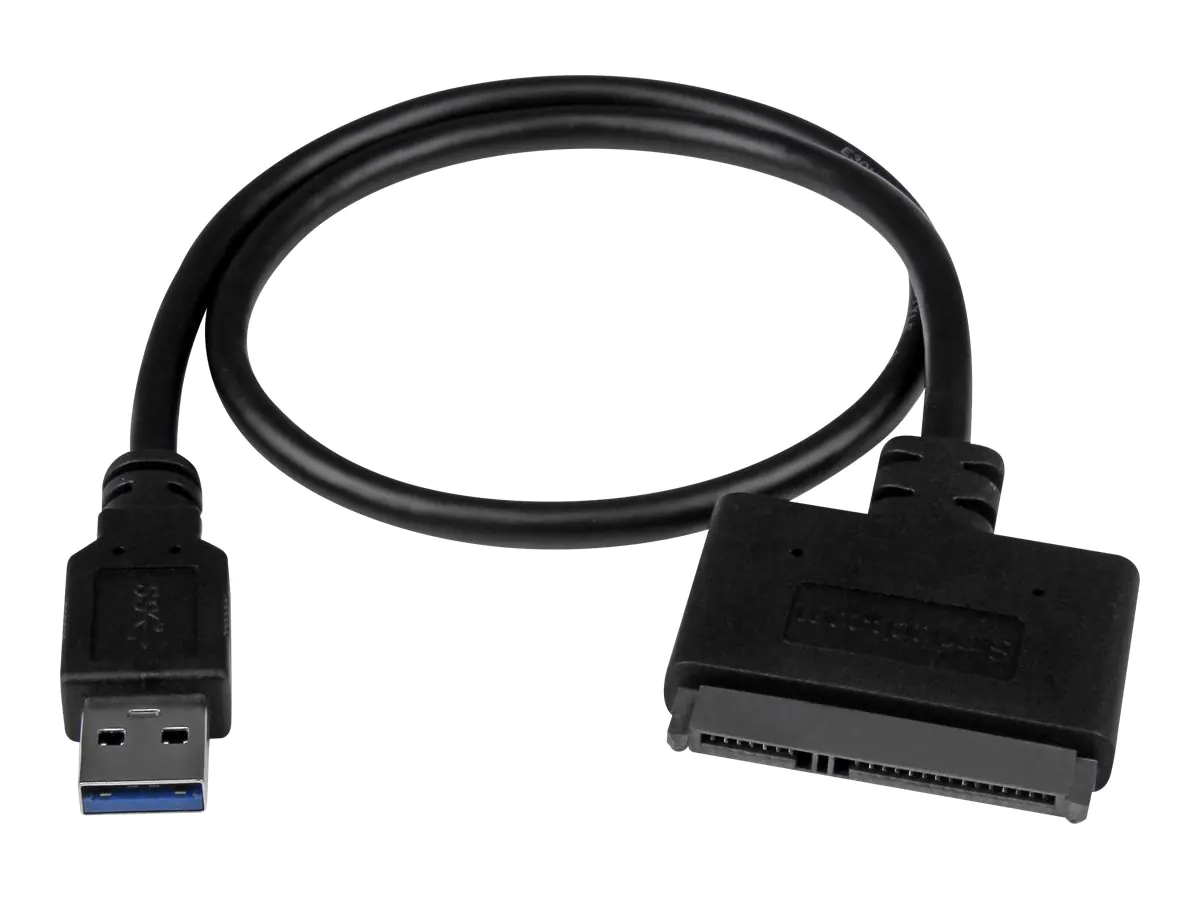 StarTech USB 3.1 auf 2,5 (6,4cm) SATA III Adapter Kabel mit UASP - USB 3.1 zu SATA SSD/HDD Konverter / Adapterkabel - Speicher-Controller - 2.5" (6.4 cm) - SATA 6Gb/s - USB 3.1 (Gen 2) - Schwarz