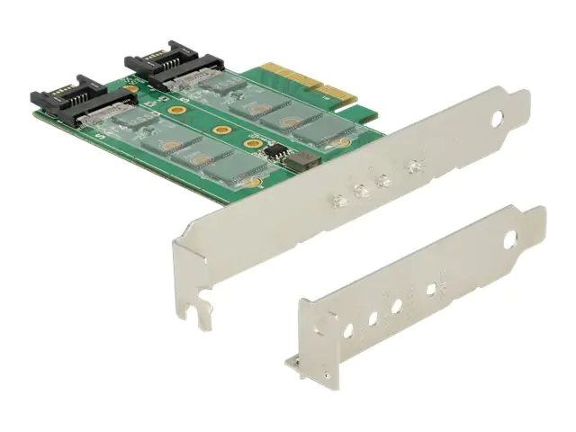 Delock PCI Express Card > 3 x M.2 Slot - Speicher-Controller - M.2 - M.2 Card / SATA 6Gb/s Low-Profile - PCIe 3.0 x4