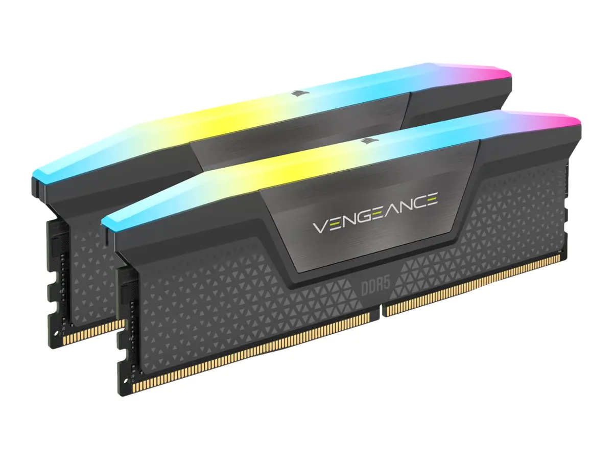 CORSAIR Vengeance RGB - DDR5 - Kit - 64 GB: 2 x 32 GB - DIMM 288-PIN - 5200 MHz / PC5-41600 - CL40 - 1.25 V - on-die ECC - Cool Gray