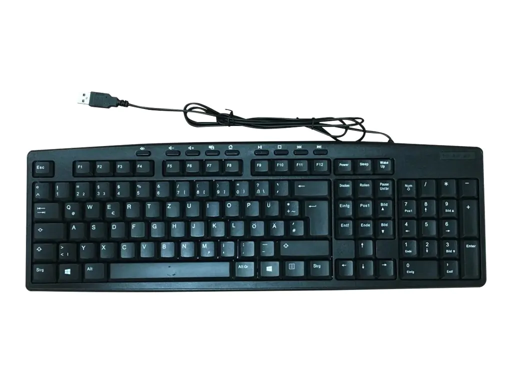 ROLINE Multimedia - Tastatur - USB - Deutsch - Schwarz