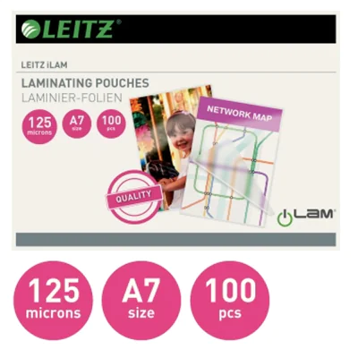 Leitz Laminierfolie 33805 DIN A7 125mic matt 100 St./Pack.