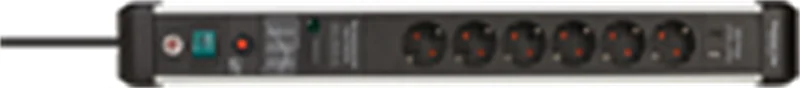 Brennenstuhl 1391010620, 3 m, Drinnen, Abgewinkelt, IP20, Aluminium, Schwarz, Silber