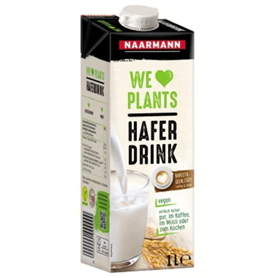NAARMANN Pflanzendrink Hafer TetraPak 12 x 1 l/Pack.
