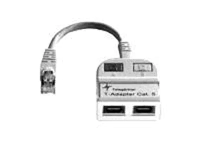 Telegärtner - Netzwerk-Splitter - RJ-45 (M) zu RJ-45 (W) - CAT 5 - Hellgrau
