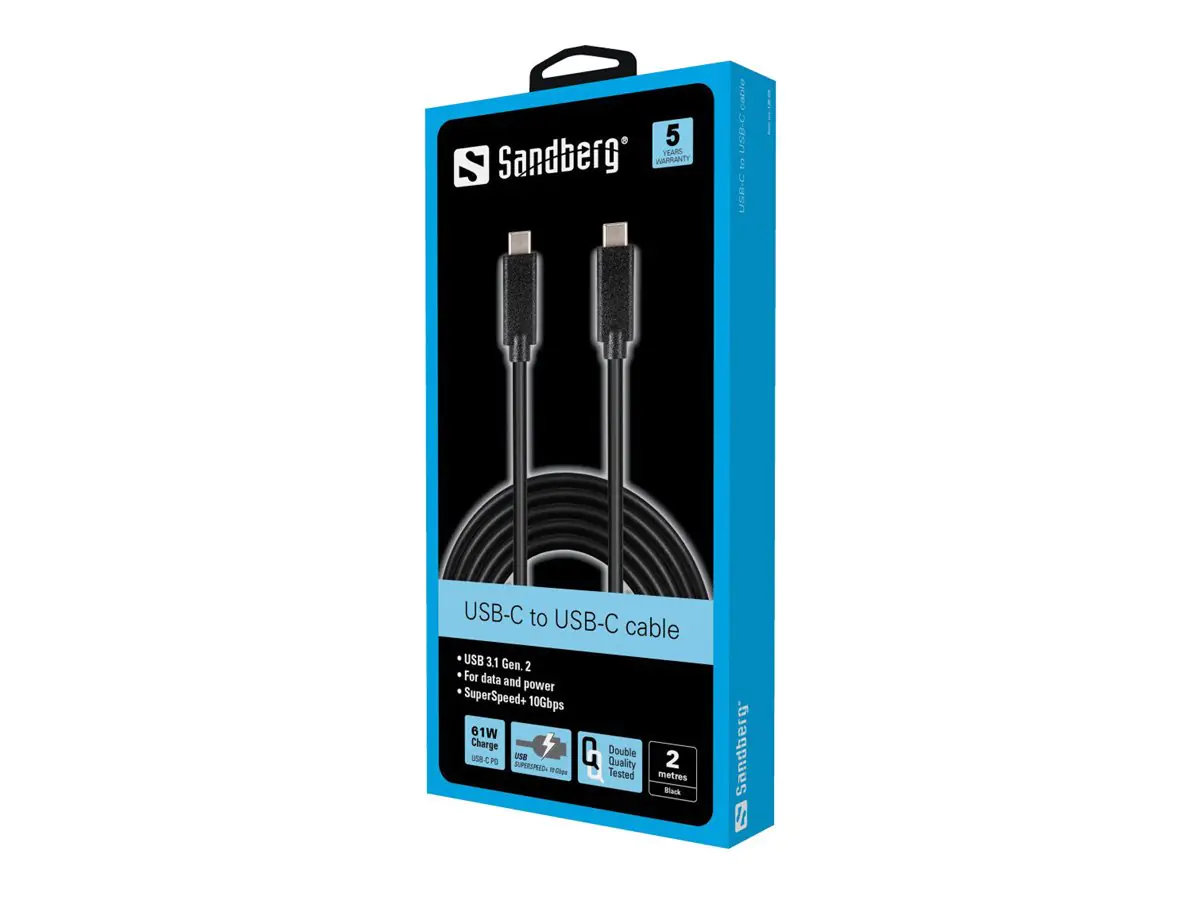 SANDBERG USB-Kabel - USB-C (M) zu USB-C (M) 136-09