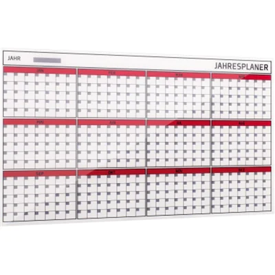 Bi-Office Jahresplaner GL163901 Glas Kollektion 4mm weß Bi-Office Jahresplaner GL163901 Glas Kollektion 4mm weß