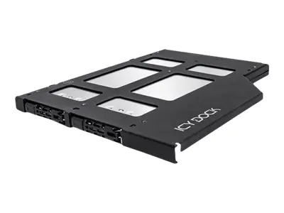 Icy Dock ToughArmor MB852M2PO-B - Mobiles Speicher-Rack - M.2 - 2 Sender/Kanal - M.2 NVMe Card - PCIe - Schwarz