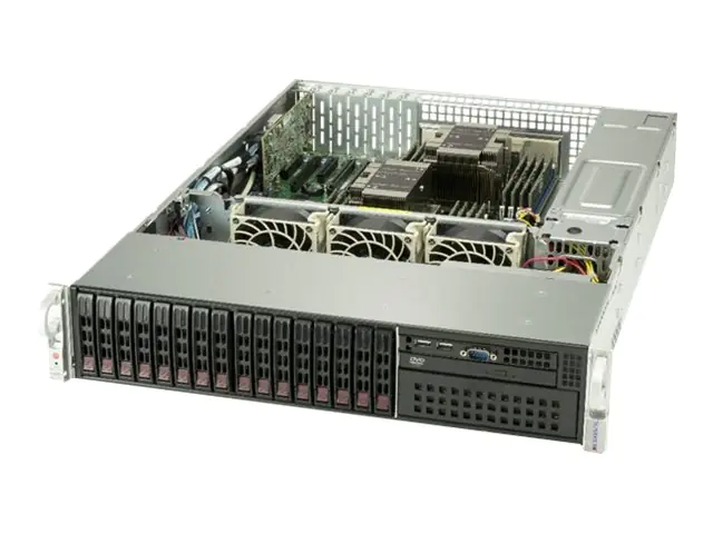Supermicro SuperServer 2029P-C1RT - Server - Rack-Montage - 2U - zweiweg - keine CPU - RAM 0 GB - SATA/SAS - Hot-Swap 6.4 cm (2.5") Schacht/Schächte - kein HDD - AST2500 - GigE, 10 GigE - Monitor: keiner