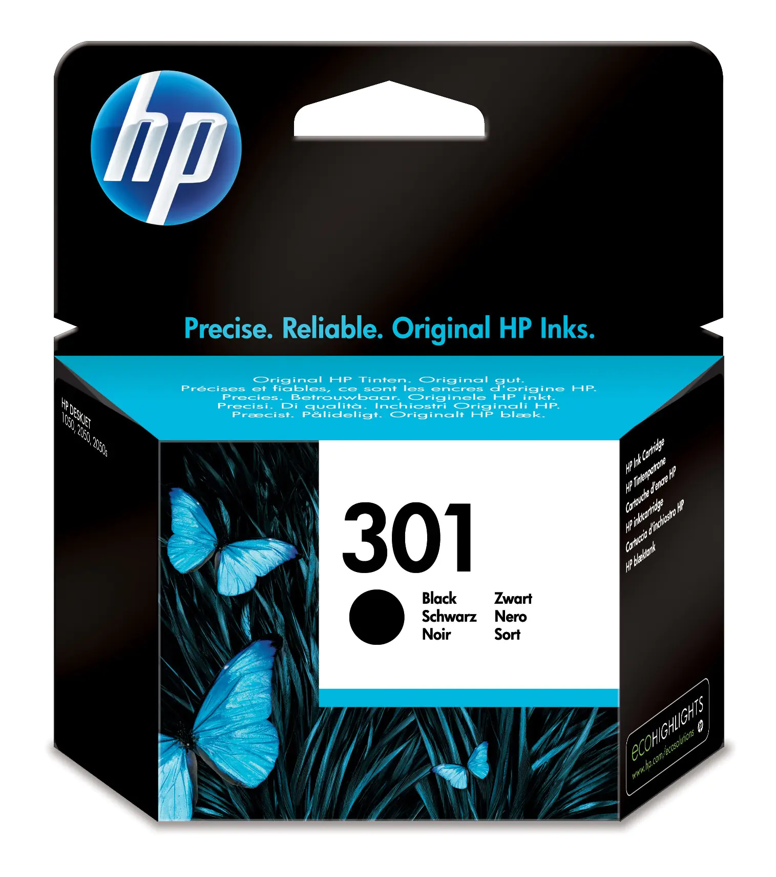 HP 301 - 3 ml - Schwarz - original - Tintenpatrone - für Deskjet 1000, 1010, 1050 J410, 1050A J410, 1051A J410, 1055 J410, 1056 J410, (1510), 1512