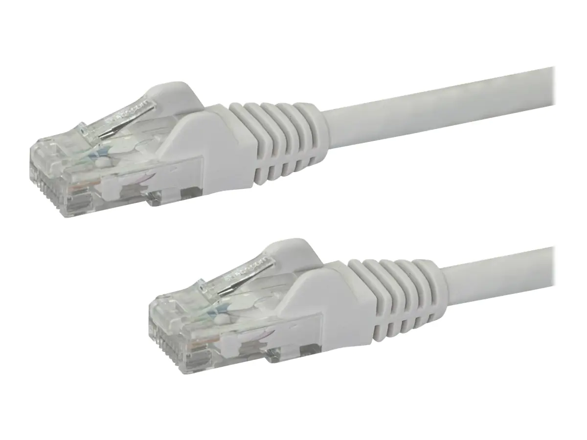 StarTech 0,5m Cat6 Snagless RJ45 Ethernet Netzwerkkabel - Weiß - 50cm Cat 6 UTP Kabel - Netzwerkkabel - RJ-45 (M) bis RJ-45 (M) - 50 cm - UTP - CAT 6 - geformt, ohne Haken, verseilt - weiß