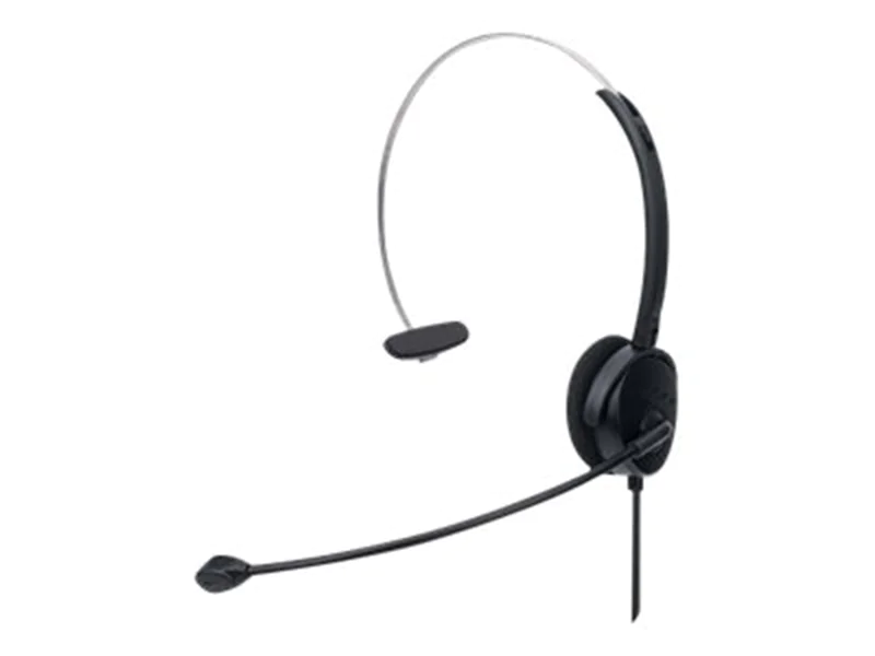 Manhattan Mono On-Ear Headset (USB) (Clearance Pricing), Microphone Boom (padded), Retail Box Packaging, Adjustable Headband, In-Line Volume Control, Ear Cushion, USB-A for both sound and mic use, cable 1.5m, Three Year Warranty - Headset - On-Ear - kabel