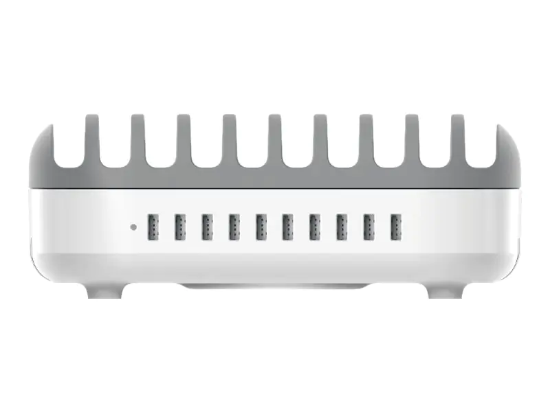 Compulocks 10 Ports USB Charging Dock Station With UK Plug - Ladestation - 120 Watt - 2.4 A - 10 Ausgabeanschlussstellen (USB) - Großbritannien