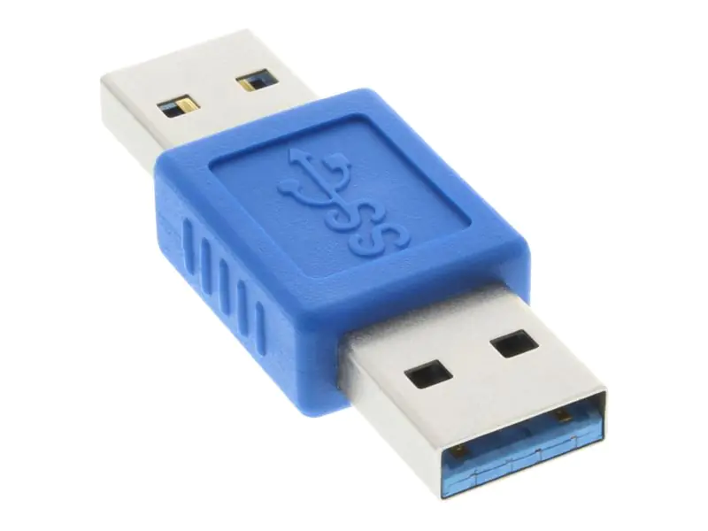 InLine - USB-Adapter - USB Typ A (M) zu USB Typ A (M) - USB 3.0 - Blau