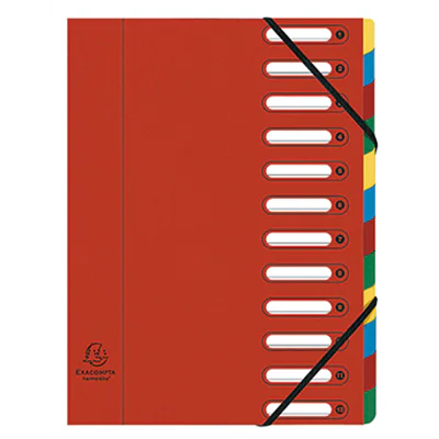 Exacompta Ordnungsmappe Harmonika 55125E DIN A4 12Fächer rot Exacompta Ordnungsmappe Harmonika 55125E DIN A4 12Fächer rot