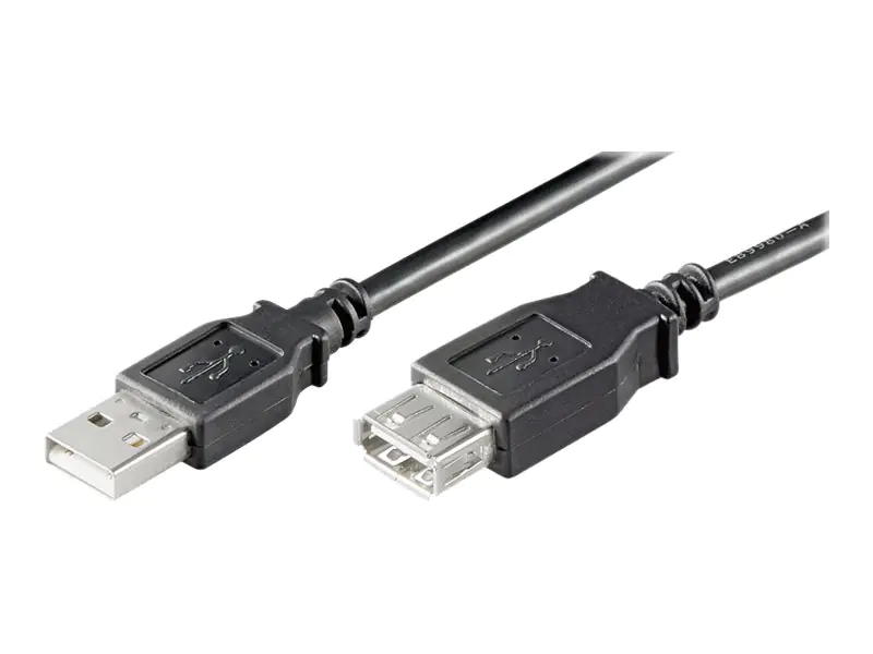 goobay - USB-Verlängerungskabel - USB (M) zu USB (W) - USB 2.0 - 1.8 m - Schwarz