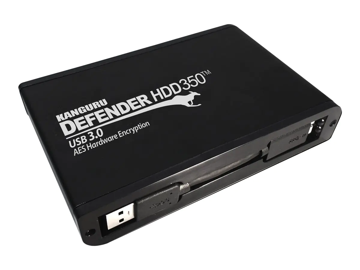 Kanguru Solutions Kanguru Defender HDD350 - Festplatte - verschlüsselt - 2 TB - extern