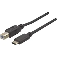 exertis Connect - USB-Kabel - 24 pin USB-C (M) zu USB Typ B (M) - USB 2.0 - 1 m - Schwarz
