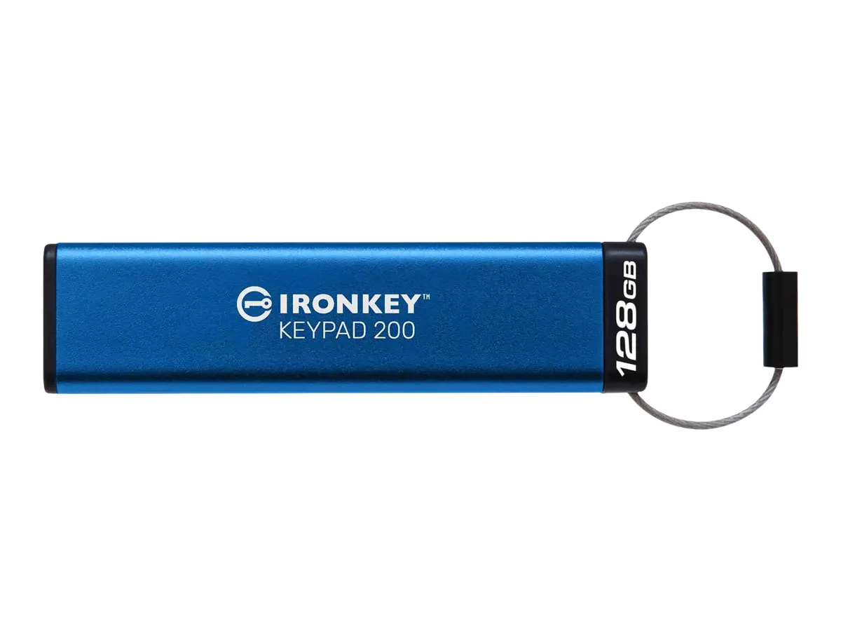 Kingston IronKey Keypad 200 - USB-Flash-Laufwerk - verschlüsselt - 128 GB - USB 3.2 Gen 1