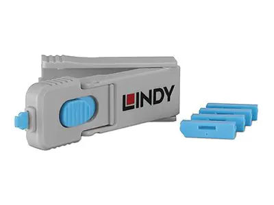 Lindy DisplayPort Port Blocker - Blau