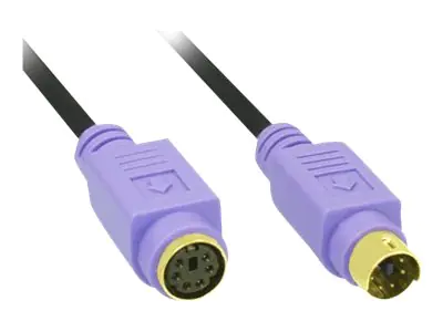 InLine - Tastatur-/Mausverlängerungskabel - PS/2 (W) zu PS/2 (M) - 2 m - Schwarz