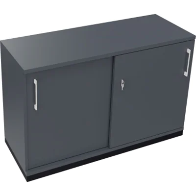 Schiebetürenschrank 2OH B1200xT442xH781mm an/Lavagrau Schiebetürenschrank 2OH B1200xT442xH781mm an/Lavagrau