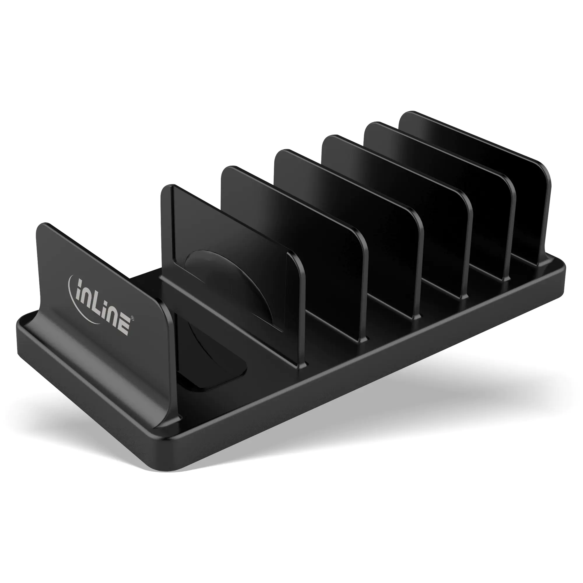 InLine Multi-Stand mit 6 Fächern für Schreibtisch / Regal - schwarz 55461S