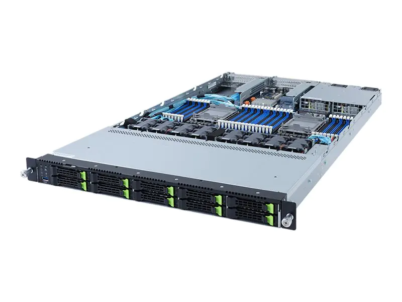 Gigabyte R182-NA1 (rev. 100) - Server - Rack-Montage - 1U - zweiweg - keine CPU - RAM 0 GB - SATA - Hot-Swap 6.4 cm (2.5") 6NR182NA1MR-00