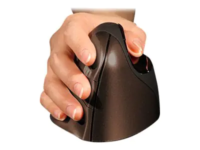 Evoluent VerticalMouse 4 Small - Vertikale Maus - Für Rechtshänder - optisch - 6 Tasten - kabellos - 2.4 GHz - kabelloser Empfänger (USB) VM4SW