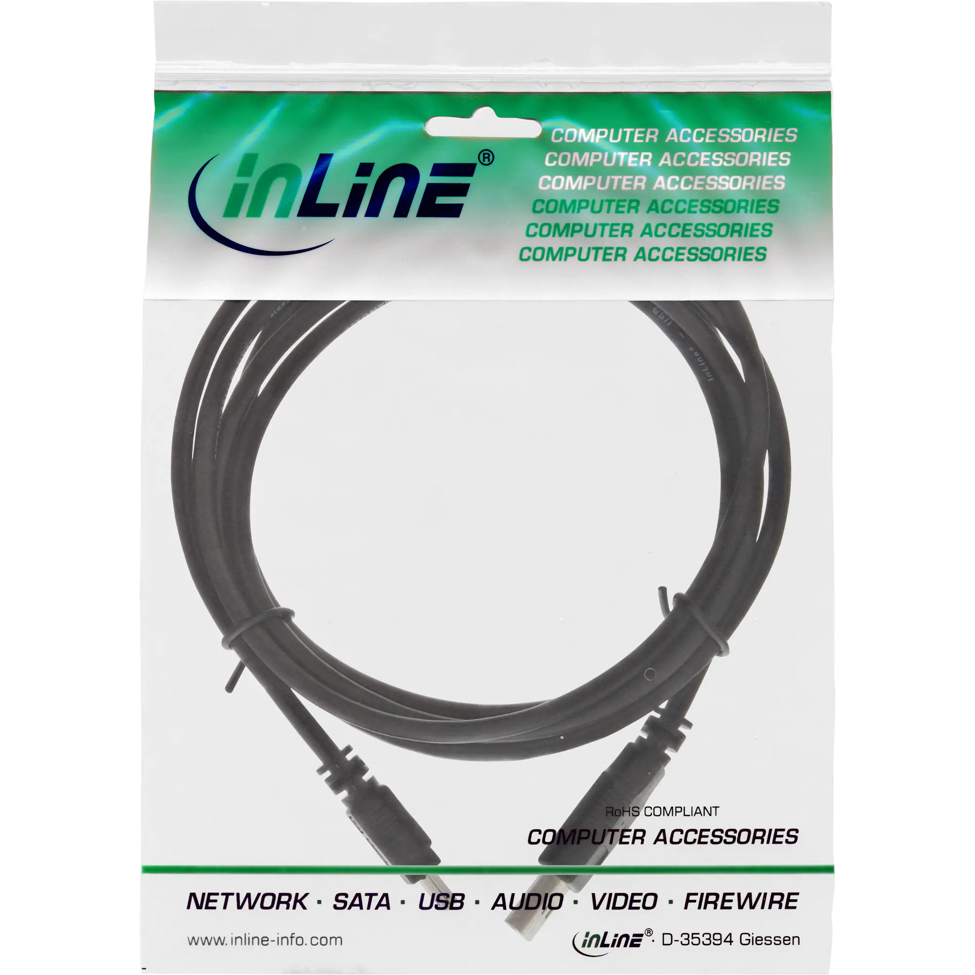 InLine - USB-Kabel - USB (M) zu Mini-USB, Typ B (M) - 3 m