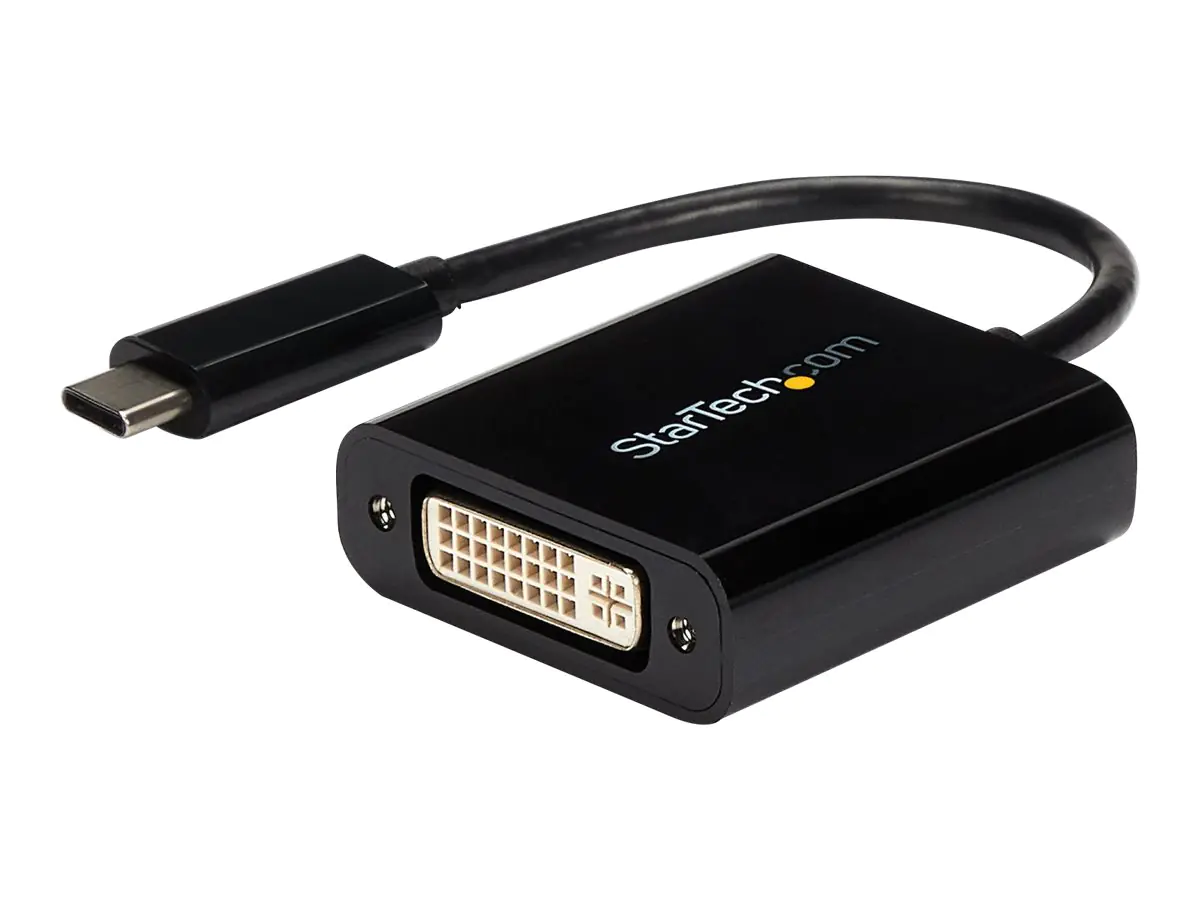 StarTech USB-C auf DVI Adapter - USB Type-C DVI Konverter für MacBook, ChromeBook Pixel oder andere USB-C Geräte mit DP über USB C - Externer Videoadapter - USB-C - DVI - Schwarz - für P/N: BNDTB10GI, BNDTB210GSFP, BNDTB310GNDP, BNDTB410GSFP, BNDTB4M