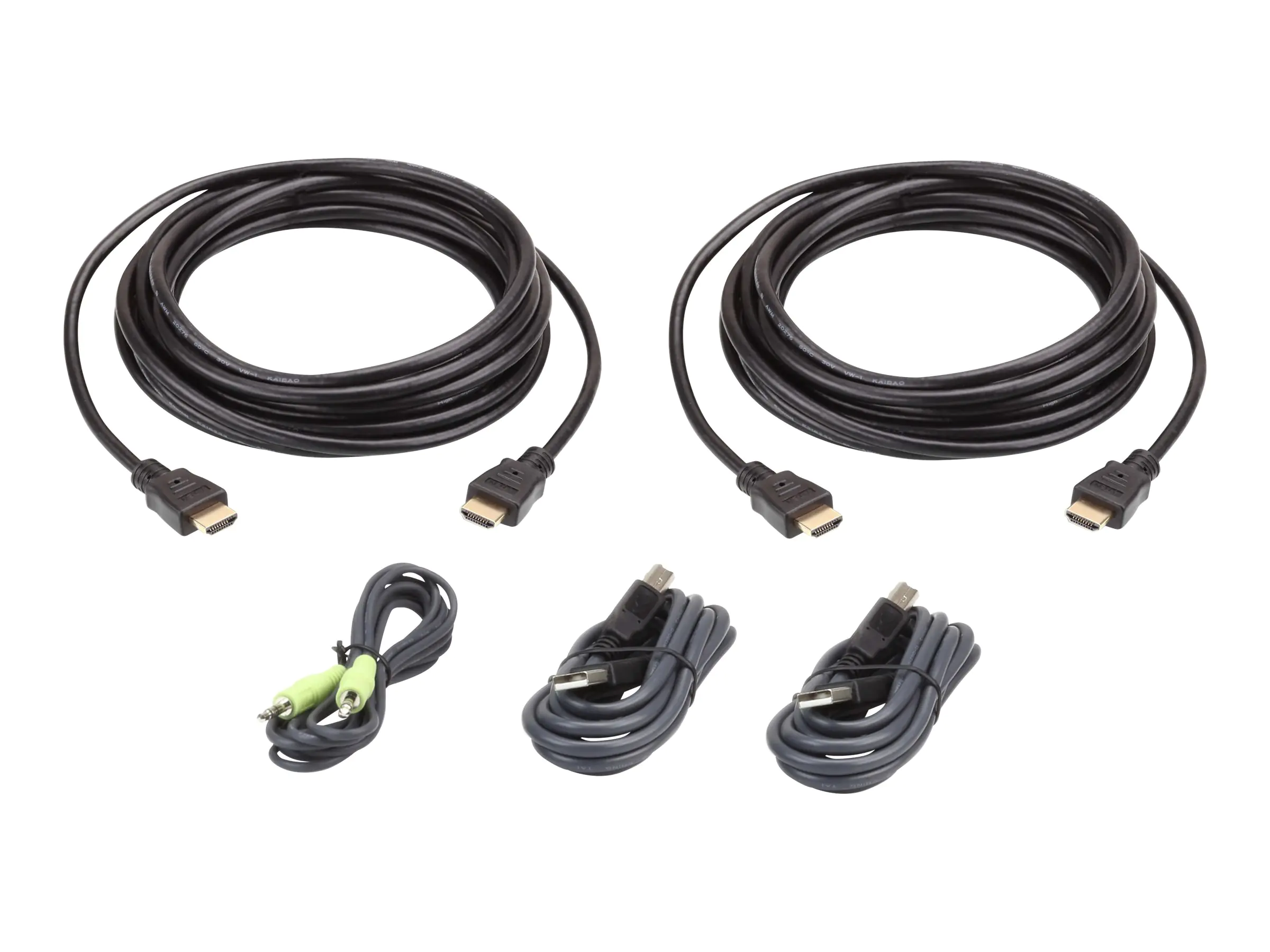 ATEN - Video-/Audio-/Datenkabel-Kit - TAA-konform - 3 m - für ATEN CS1142H, CS1142H4C, CS1144H, CS1144H4C, CS1148H ATEN - Video-/Audio-/Datenkabel-Kit - TAA-konform - 3 m - für ATEN CS1142H, CS1142H4C, CS1144H, CS1144H4C, CS1148H