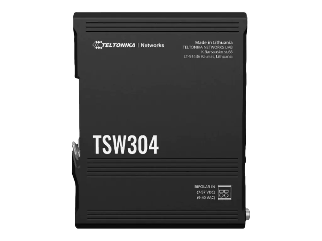 Teltonika TSW304 - Switch - 4 x 10/100/1000 - an DIN-Schiene montierbar - Passives PoE Teltonika TSW304 - Switch - 4 x 10/100/1000 - an DIN-Schiene montierbar - Passives PoE