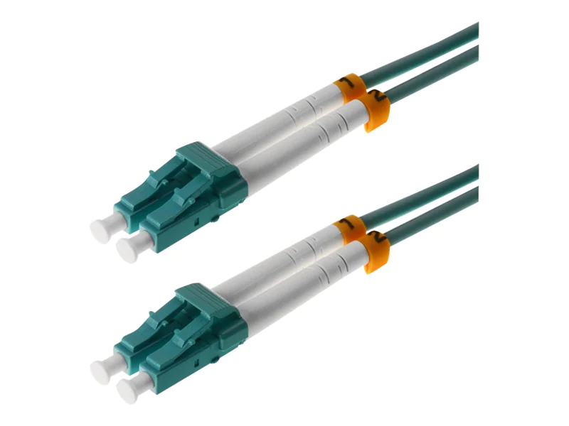 Helos - Patch-Kabel - LC Multi-Mode (M) zu LC Multi-Mode (M) - 0.5 m - Glasfaser - Duplex - 50/125 Mikrometer - OM3 - Aquamarin