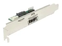 Delock Slot bracket 1 x eSATApd 5 V / 12 V - SATA-Blende, intern/extern - 4-Pin-Mini-Stromversorgungsstecker, SATA, 9-poliger USB-Header zu 11-poliger USB/eSATA (5/12V)