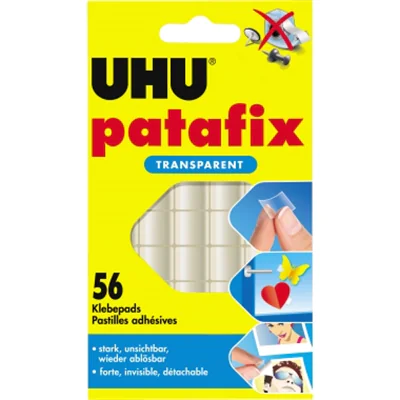 UHU Klebepad patafix 48815 12x12mm transparent 56 St./Pack. UHU Klebepad patafix 48815 12x12mm transparent 56 St./Pack.