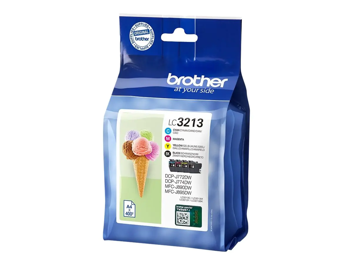 Brother Tinte Multipack LC-3213 VAL DR BK/C/M/Y 4x 400 Seiten 4 Stück