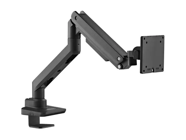 equip - Befestigungskit (Kabeldurchführungsklemme, Schrauben, Klemmhalterung, Tisch-Montagearm) - Gasfeder - für LCD-Display / Curved LCD-Display - schwerlast - Kunststoff, stainless steel, Aluminium - Schwarz - Bildschirmgröße: 43.2-124.5 cm (17"-49") -