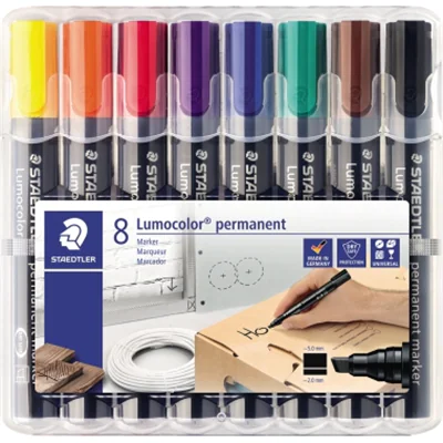 STAEDTLER Permanentmaker Lumocolor 350 WP8 2-5mm sortiert 8 St./Pack. STAEDTLER Permanentmaker Lumocolor 350 WP8 2-5mm sortiert 8 St./Pack.