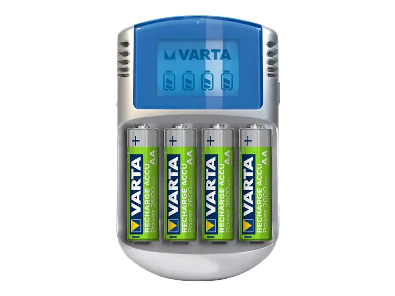 Varta LCD Charger - 2-4 Std. Batterieladegerät - (für 4xAA/AAA) + AC-Netzteil + Kfz-Netzteil - 4 x Batterien laden - 1400 mA Varta LCD Charger - 2-4 Std. Batterieladegerät - (für 4xAA/AAA) + AC-Netzteil + Kfz-Netzteil - 4 x Batterien laden - 1400 mA