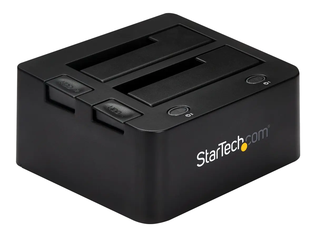 StarTech Dual-Bay USB 3.0 to SATA and IDE Hard Drive Docking Station, USB Hard Drive Dock, External 2.53.5 SATA III and IDE (40 pin) SSDHDD Docking Station, Hot-Swap Hard Drive Bays - Top-Loading - Speicher-Controller - 2.5", 3.5" (6.4 cm, 8.9 cm) -